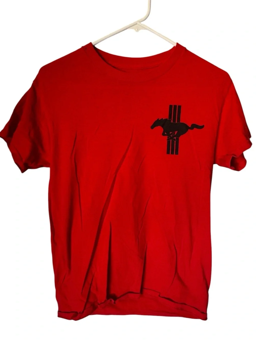 Ford Mustang Red Graphic Tee Men's S Racing Muscle Car MINTY